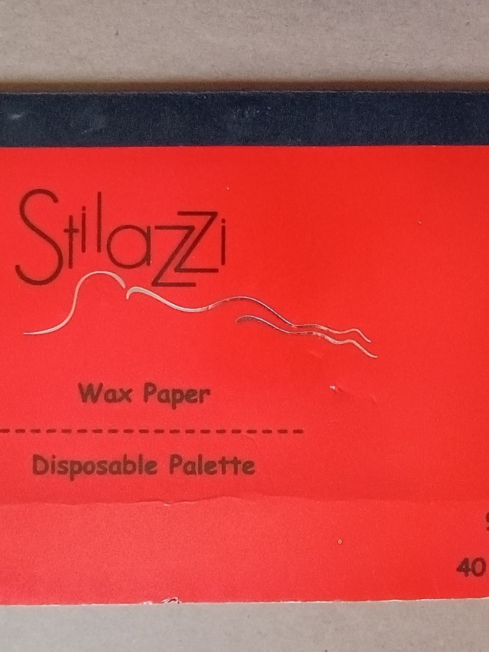 Stilazzi Wax Paper Disposable Palette Pad For Makeup Artis 9" x 5" 40 Sheets New